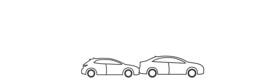 Grafika: zderzenie dwóch aut.