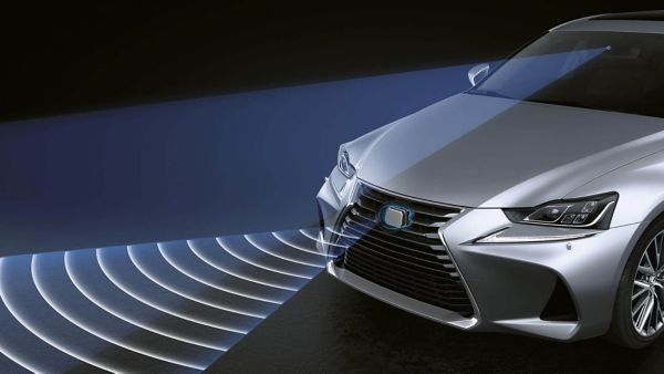 Grafische Abbildung des Kollisionsschutzes von Lexus