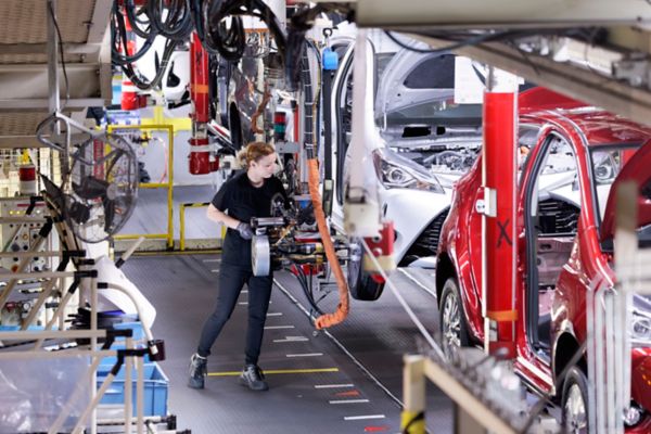 Toyota Yaris en production usine