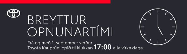 Breyttur opnunartími