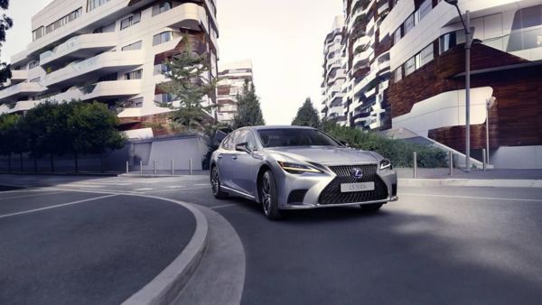 Rear view of the Lexus ES F Sport