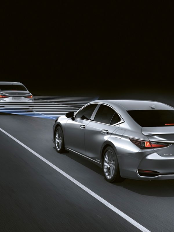 Eine Grafik die die Lexus Sensorentechnik zeigt