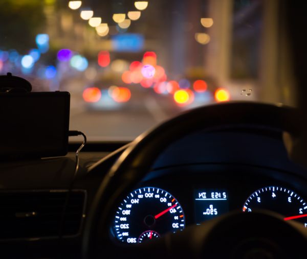 Dashboard at night