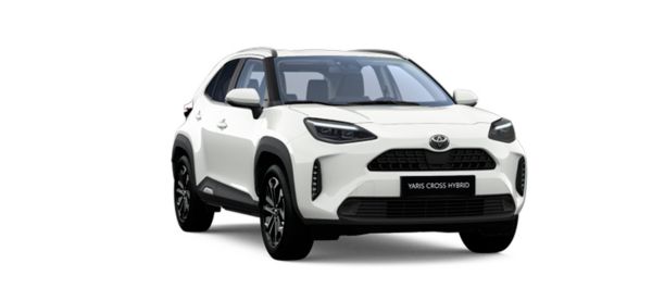 Vooraanzicht van een witte Yaris Cross