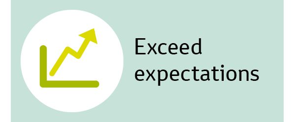 Exceed expectations