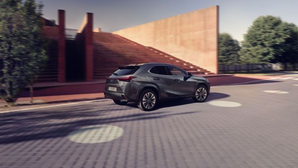 Lexus UX's leather seat close up 