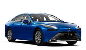 Modrý automobil Toyota Mirai