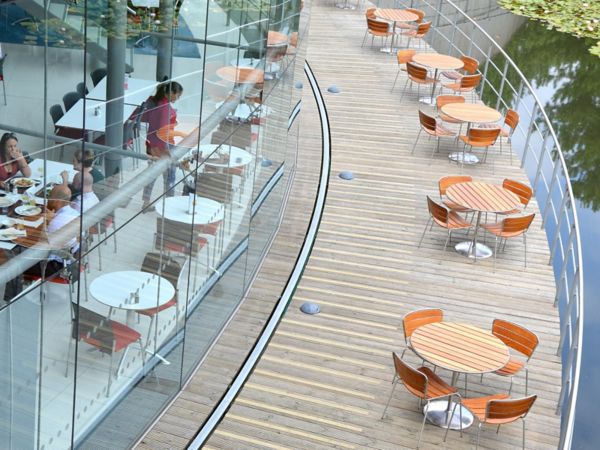 wide view of Toyota head office canteen area