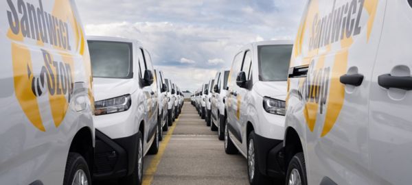 Zdjęcie floty Toyot PROACE CITY w barwach Sandwicz Szop