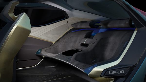 Rückbank von einem Lexus LF-30 Electrified Konzeptfahrzeug
