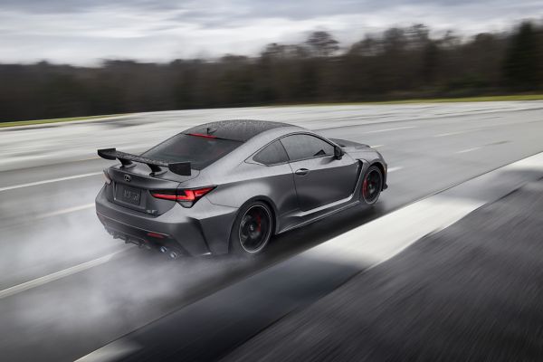 lexus, rc f, exterieur, driekwart, rechtsachter