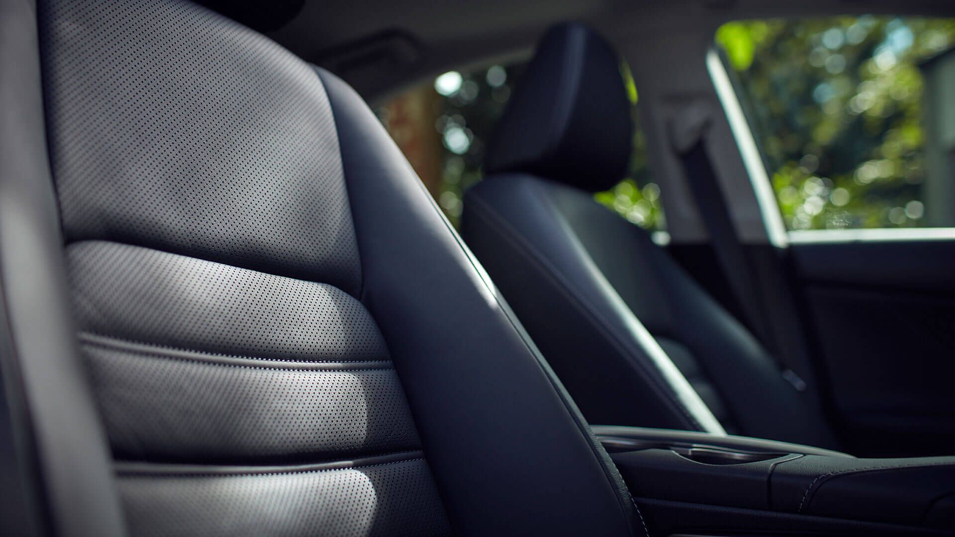 Lexus IS close up of passenger seats