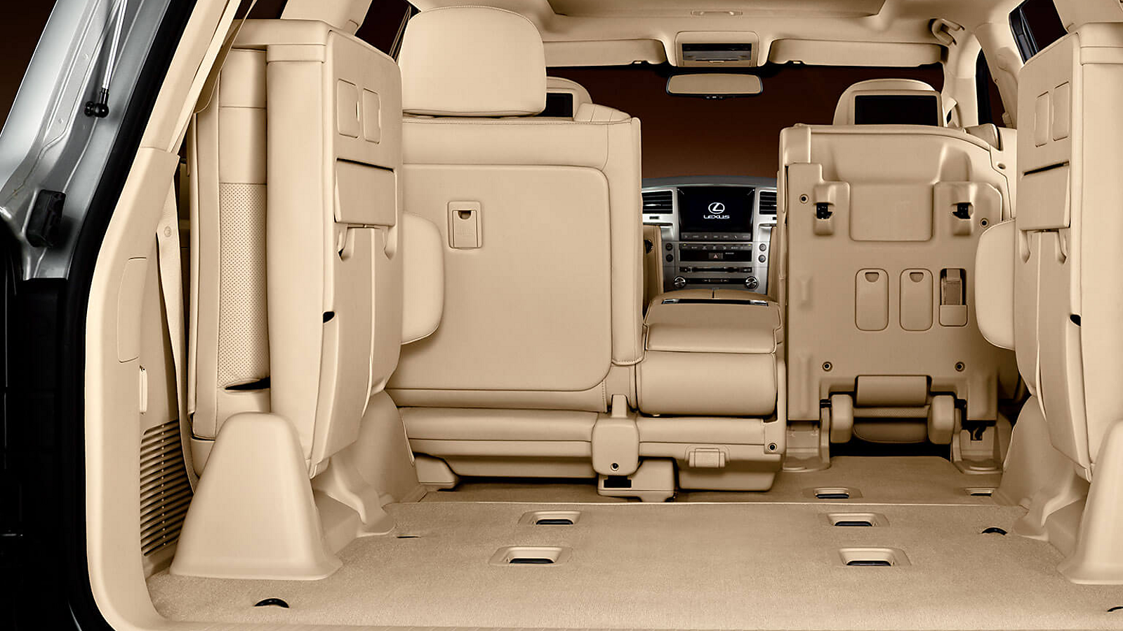 An interior shot of a Lexus LX