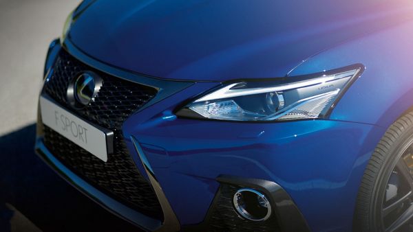 front angle view of a Lexus CT 200h