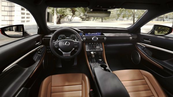 front interior of a Lexus RC