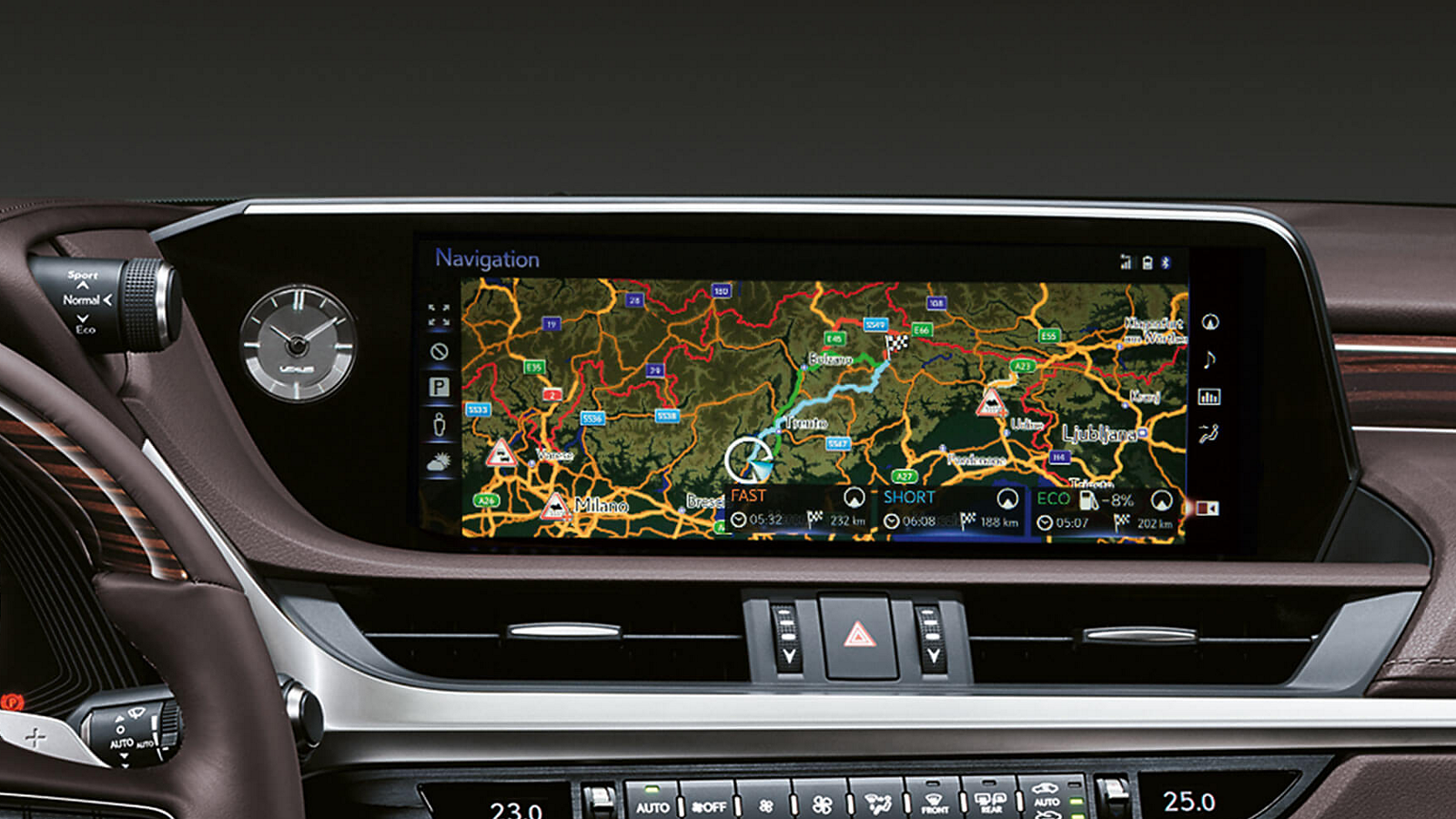 12.3 screen in a Lexus ES