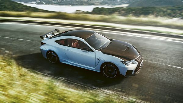 Lexus RC F driving on a road