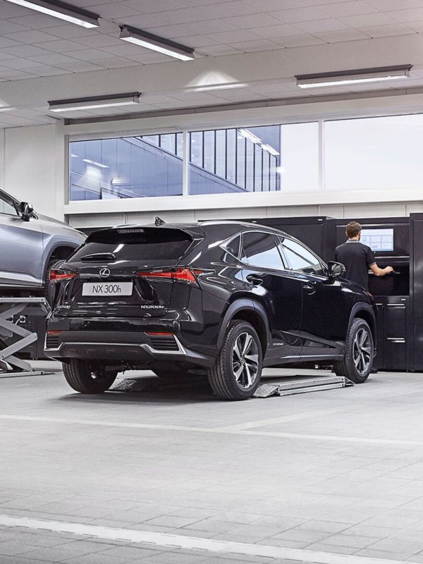 car inside a garage