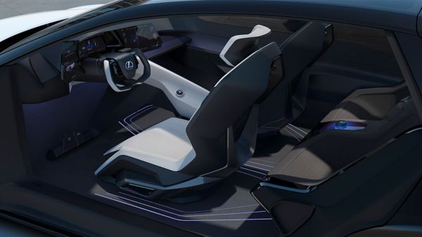 interior shot of the Lexus LF-Z Electrified drivers seat