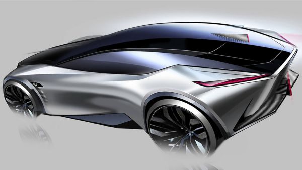 concept angle shot of the Lexus LF-Z Electrified