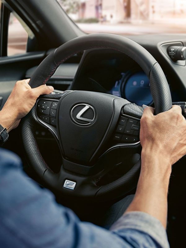 hands on a steering wheel