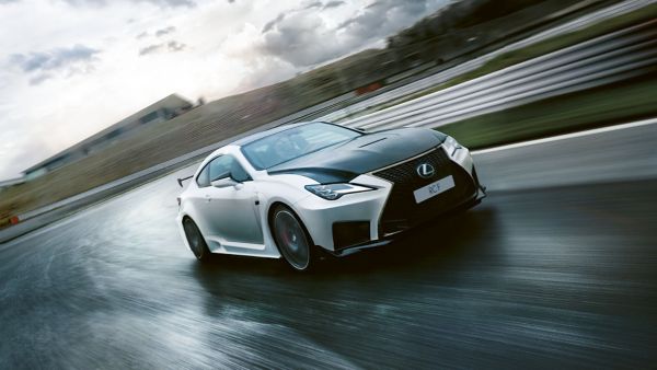 Lexus sports car on a race track