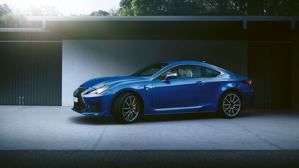 Lexus RC F parked in a garage