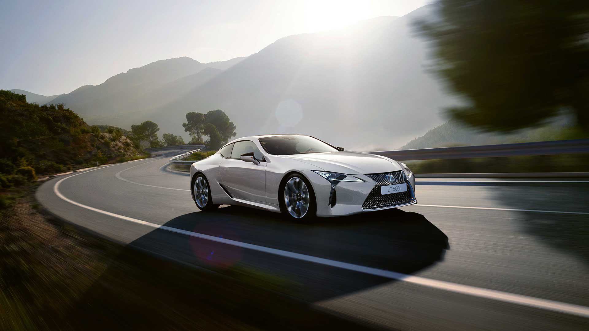 Lexus LC 500h Driving on the road