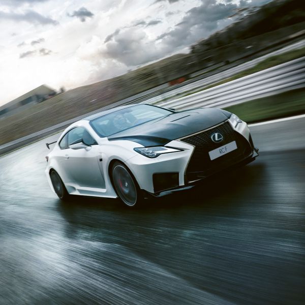 Lexus RC F on a racetrack