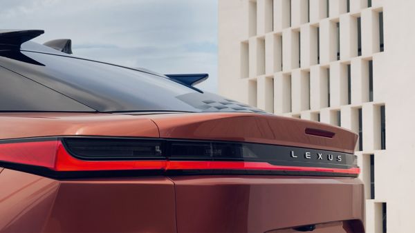 Rear exterior close-up of the Lexus RZ 