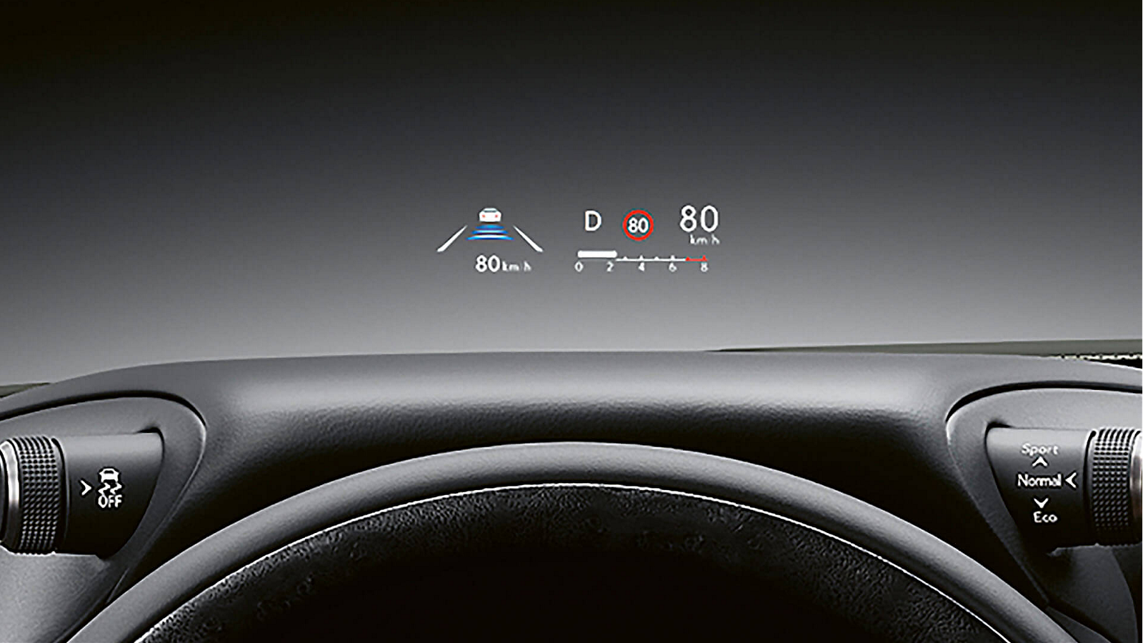 The head-up display Lexus ES