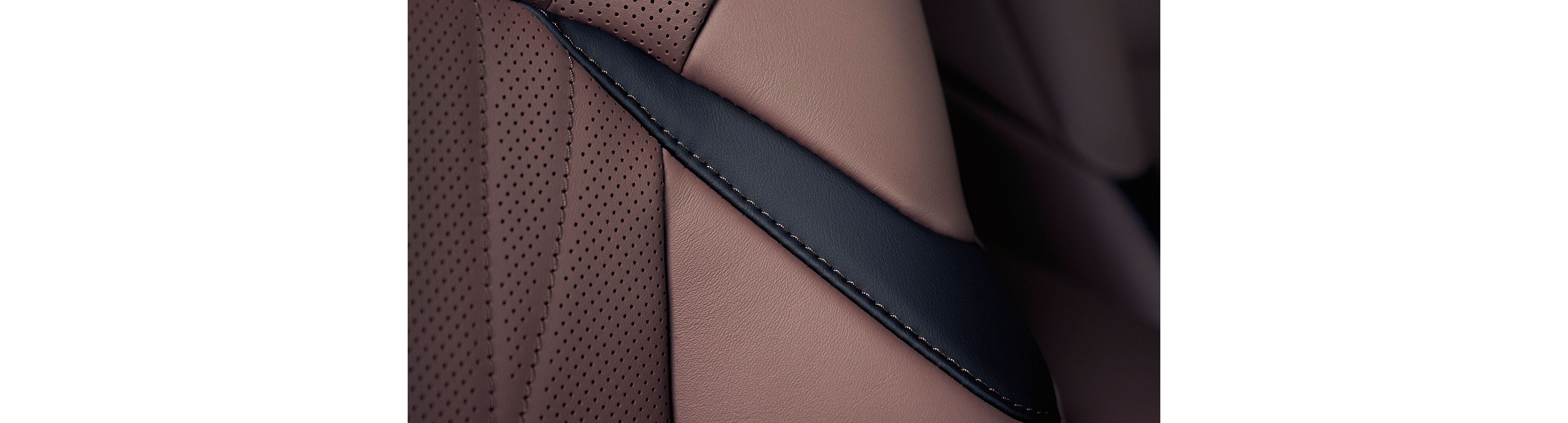 Close-up of a Lexus ES leather seat