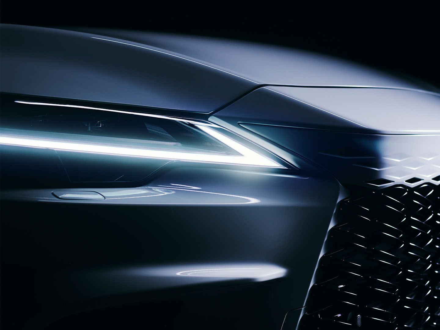 The front lights of a Lexus RX