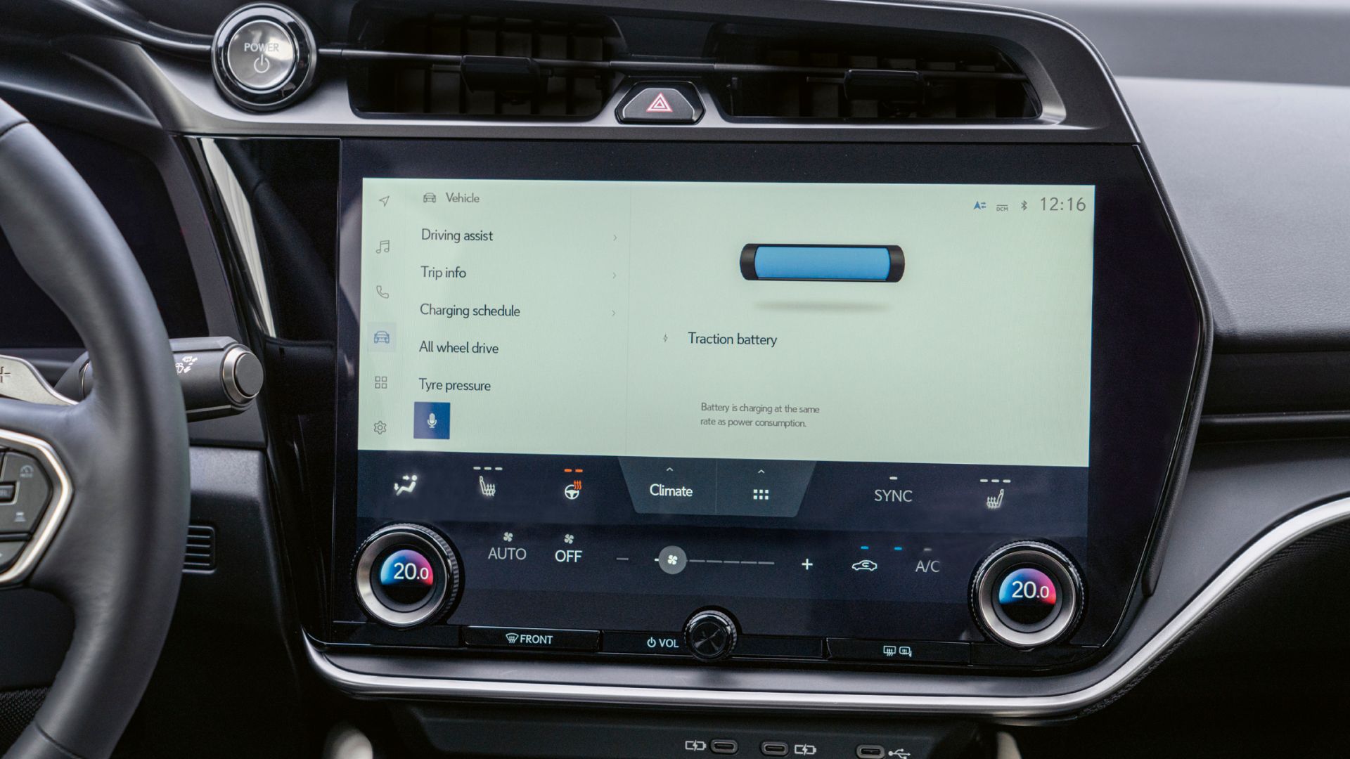 A Lexus infotainment screen