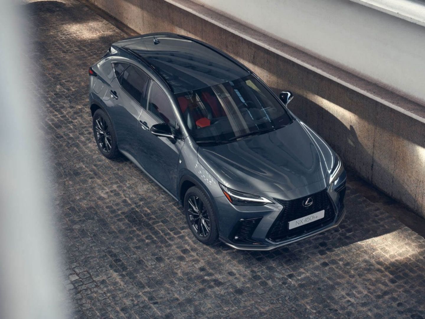 Raised view of a parked Lexus NX