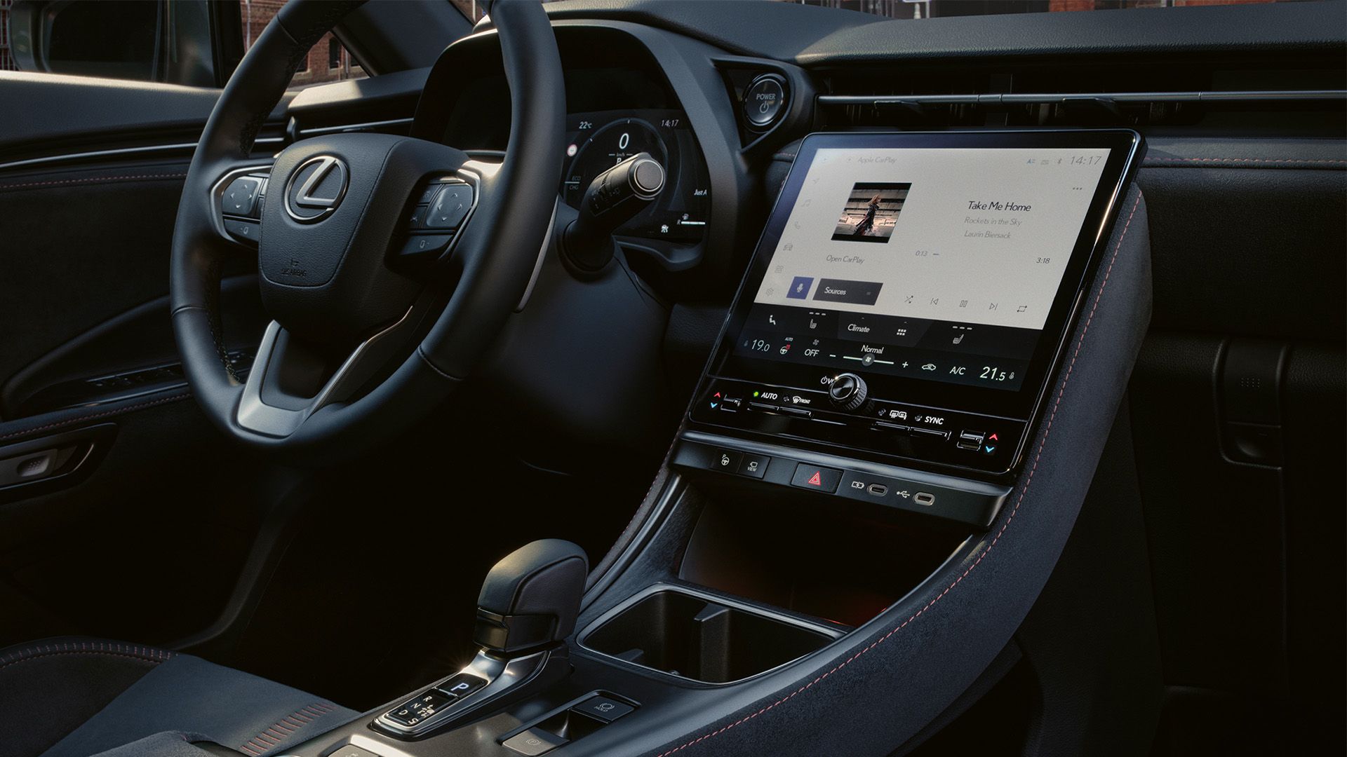 Lexus RZ interior close-up