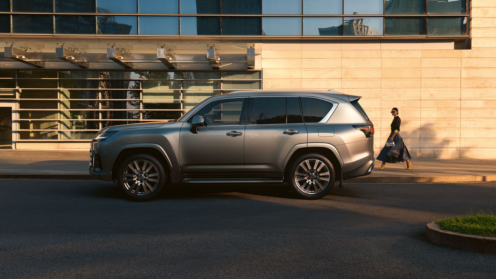 Side view of a parked Lexus LX