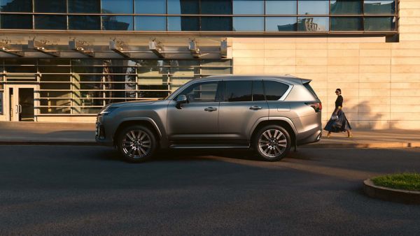 Side view of a parked Lexus LX