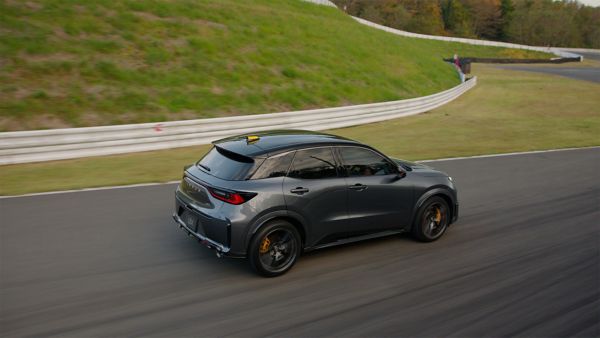 Lexus LBX Morizo RR Concept driving on a racetrack