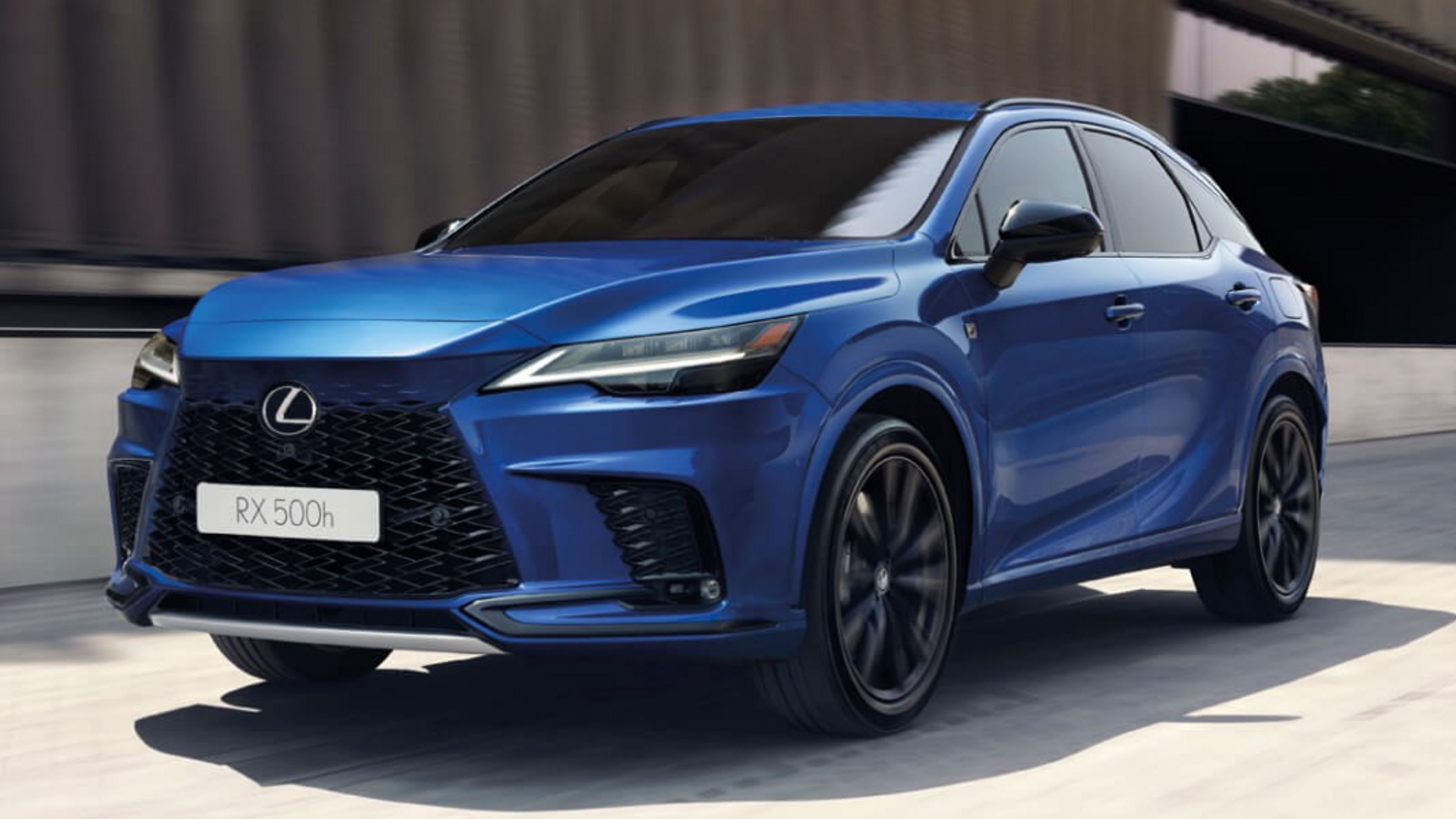 Lexus RX 500h driving on a road