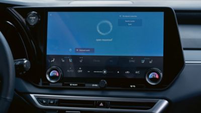 Lexus LX driving on a road 