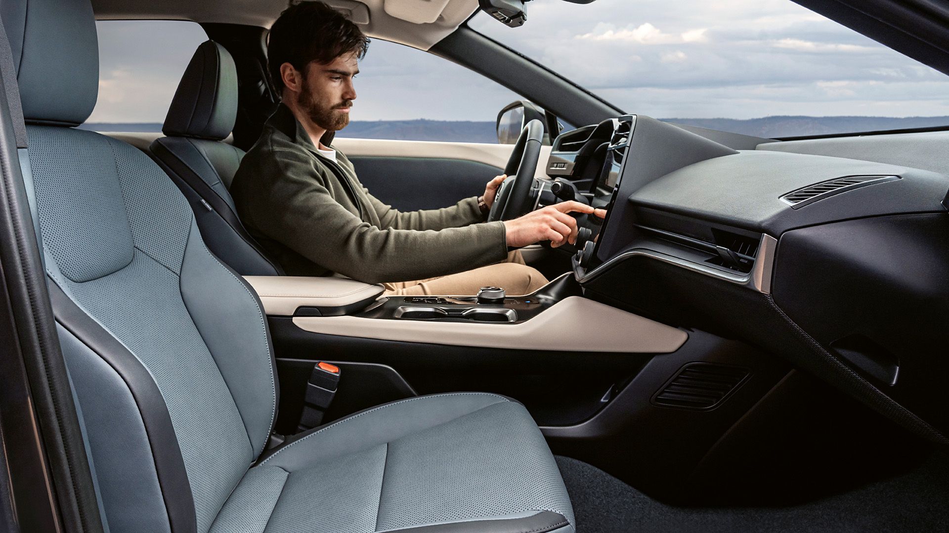 Lexus RZ 450e drivers cockpit