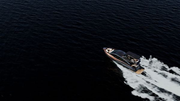 The Lexus Yacht from above