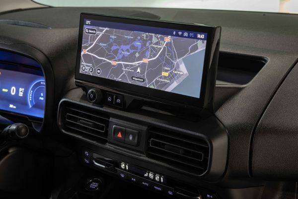 The Proace City’s digital cockpit, easy-reach touchscreen and ergonomic steering wheel