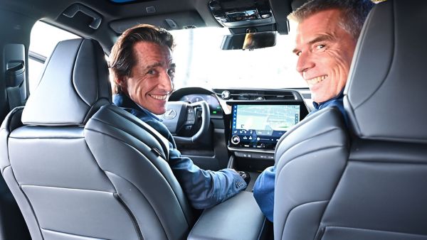 Andre Schmidt (Head of Lexus Europe) and Eno Polo (ATP CEO) sat in a Lexus