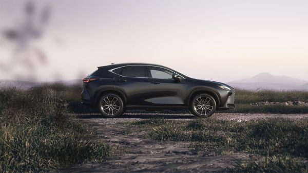 Boční pohled na zaparkovaný Lexus NX