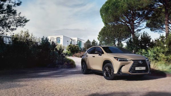 A Lexus NX parked outside a house