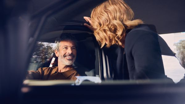 Lexus representative speaking to customer