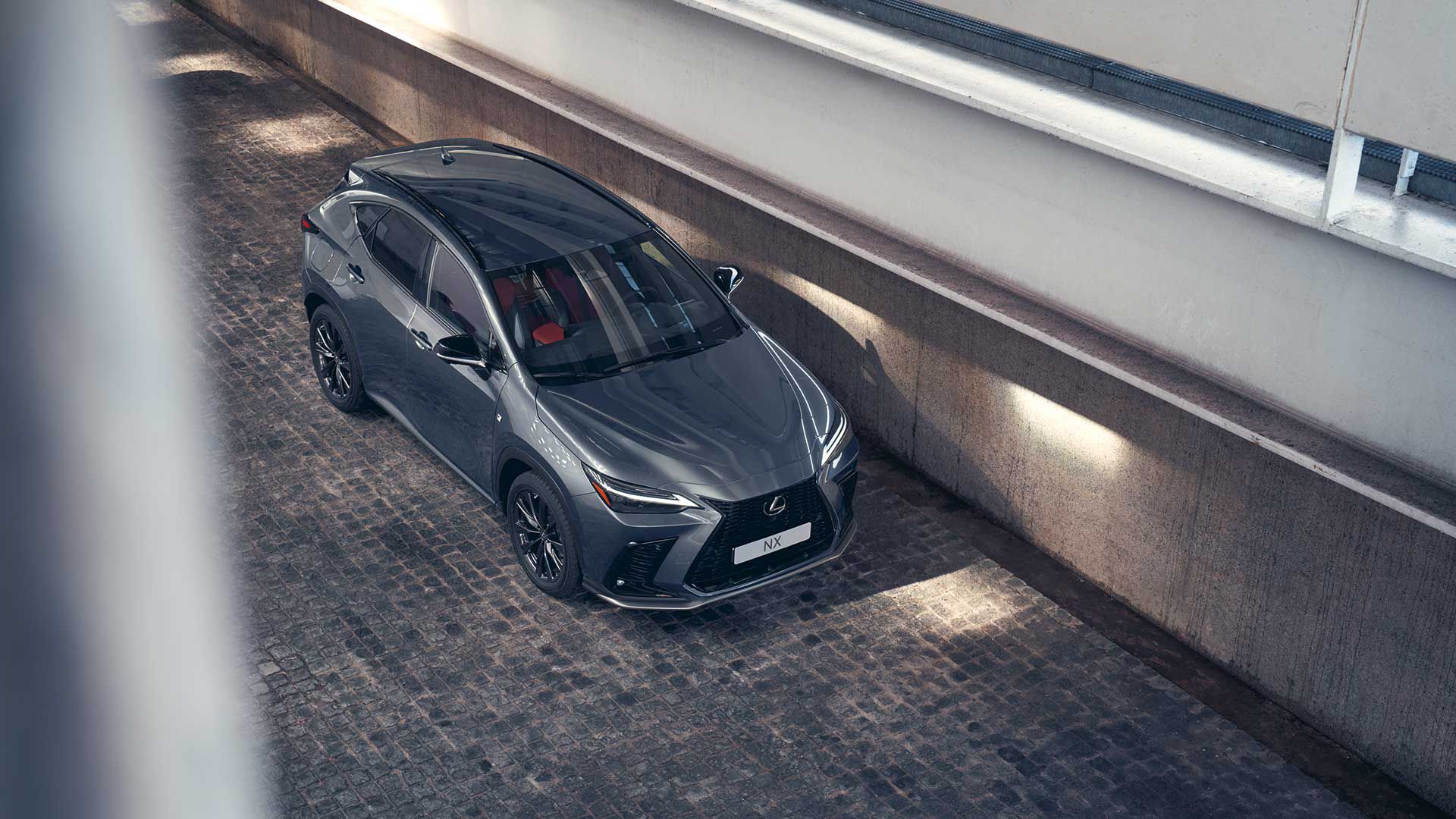 Raised view of a parked Lexus NX