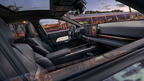 The interior cabin of a Lexus ES